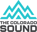 The Colorado Sound Logo with blue lines representing mountains and the name in bold letters underneath.