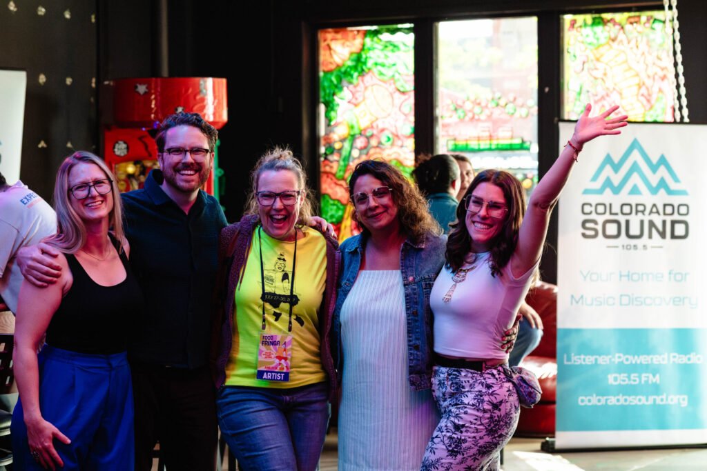 The Fringe Founders and New Leadership team gather at the 2026 Fringe Festival Closing Party.